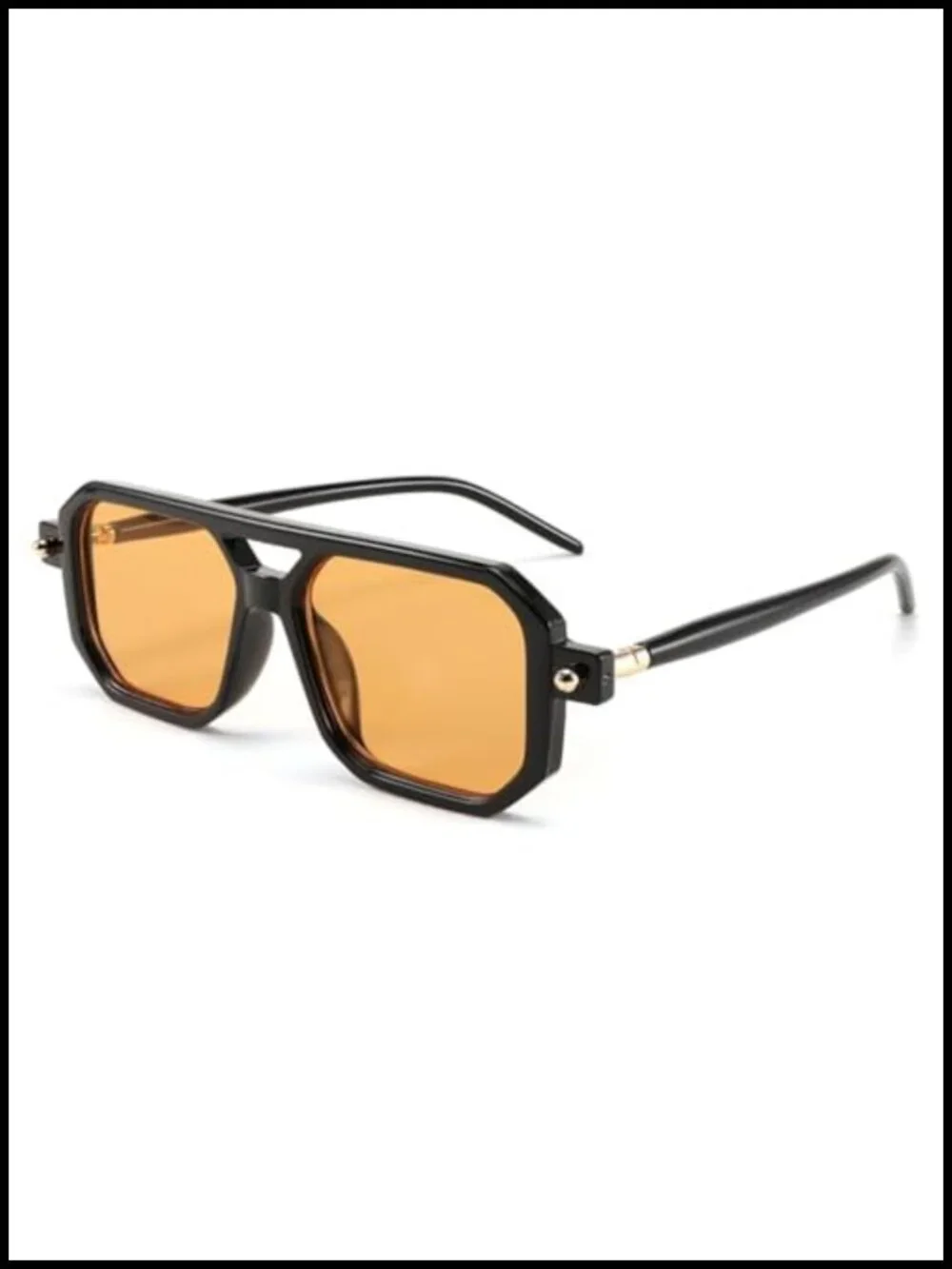 Vintage Square 70s Flat Aviator Sunglasses Retro Stylish Frame UV400 Protection